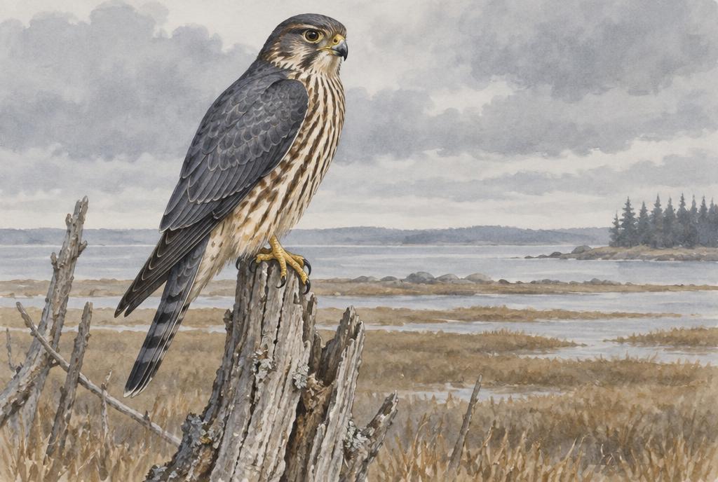 Illustration of a Merlin · falcon